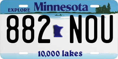 MN license plate 882NOU