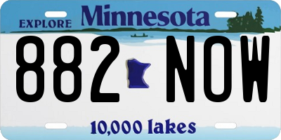 MN license plate 882NOW