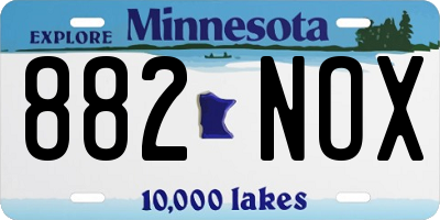 MN license plate 882NOX