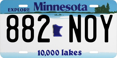 MN license plate 882NOY