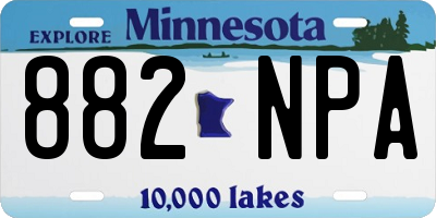 MN license plate 882NPA