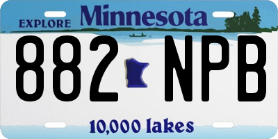 MN license plate 882NPB