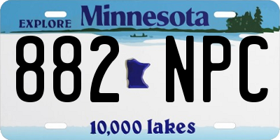 MN license plate 882NPC