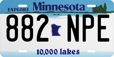 MN license plate 882NPE