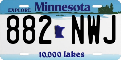 MN license plate 882NWJ