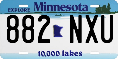 MN license plate 882NXU