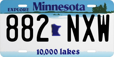 MN license plate 882NXW