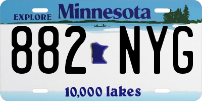 MN license plate 882NYG