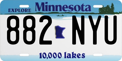 MN license plate 882NYU