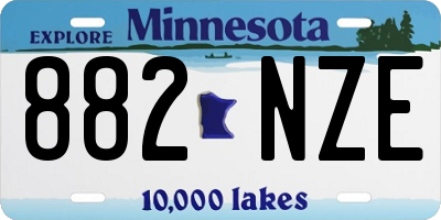 MN license plate 882NZE