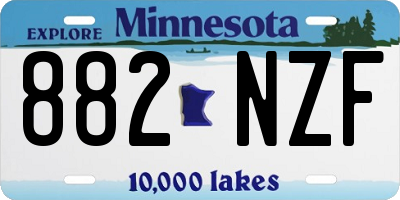MN license plate 882NZF