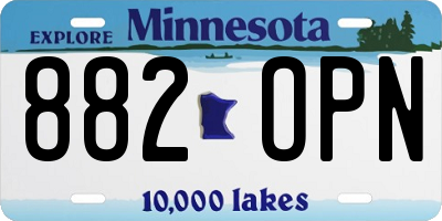 MN license plate 882OPN