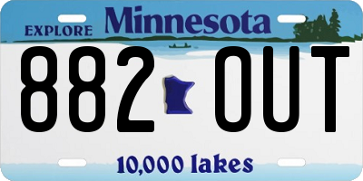 MN license plate 882OUT