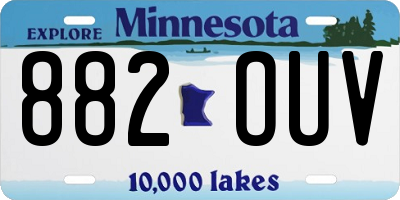 MN license plate 882OUV