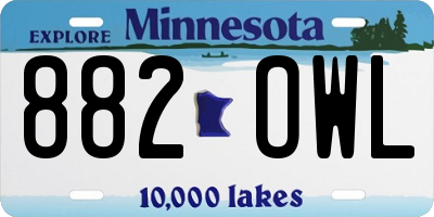 MN license plate 882OWL
