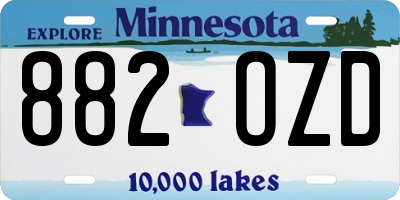 MN license plate 882OZD