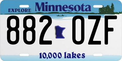 MN license plate 882OZF