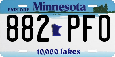 MN license plate 882PFO