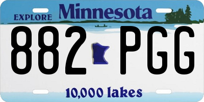 MN license plate 882PGG