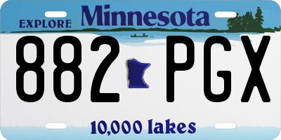 MN license plate 882PGX
