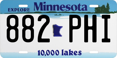 MN license plate 882PHI