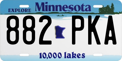 MN license plate 882PKA