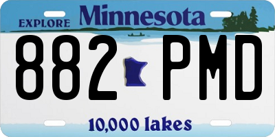 MN license plate 882PMD