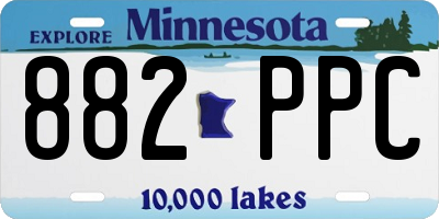 MN license plate 882PPC
