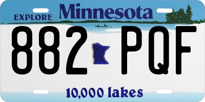 MN license plate 882PQF