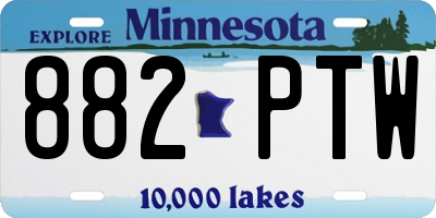 MN license plate 882PTW