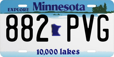 MN license plate 882PVG
