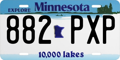MN license plate 882PXP