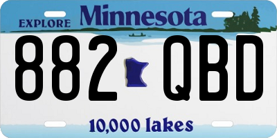 MN license plate 882QBD