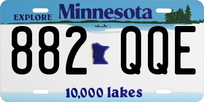 MN license plate 882QQE