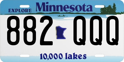MN license plate 882QQQ