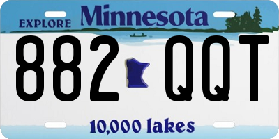 MN license plate 882QQT
