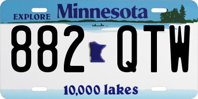 MN license plate 882QTW