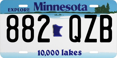 MN license plate 882QZB