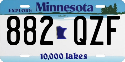 MN license plate 882QZF