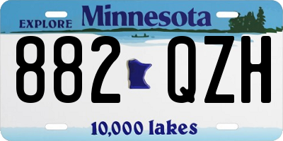 MN license plate 882QZH