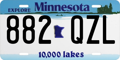 MN license plate 882QZL