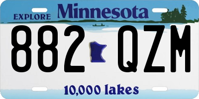 MN license plate 882QZM