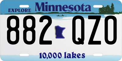 MN license plate 882QZO
