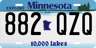 MN license plate 882QZQ