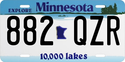 MN license plate 882QZR