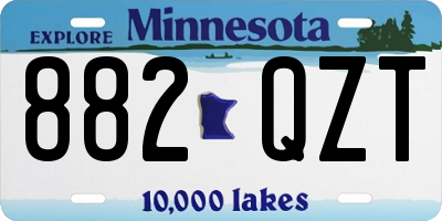 MN license plate 882QZT