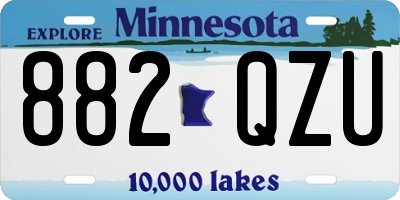 MN license plate 882QZU