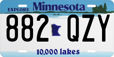 MN license plate 882QZY