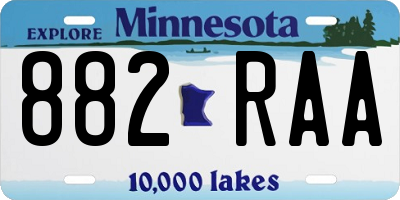 MN license plate 882RAA