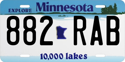 MN license plate 882RAB